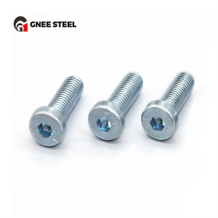 Baut Soket Heksagon Galvanis Putih Biru DIN7984